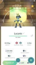 Pokemon Shiny Lucario - P T C Mi'ni GO  - Read Item Description