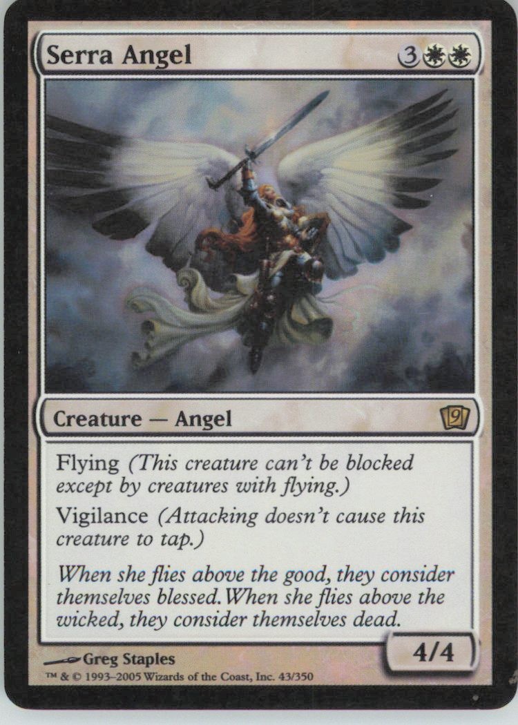 Magic Foil Serra Angel MP 9th Edition