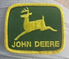John Deere Two Leg Deer  Patch Snapback Shirt Advertising 3x2.5"