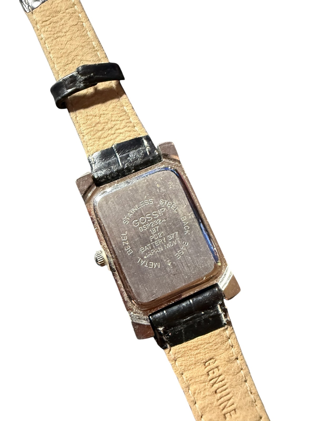 Gossip Women's Rectangular Silver Tone Quartz Wat… - image 2