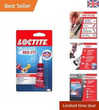 High-Strength Red Threadlocker 271 - 0.20 oz for Engine and Machinery Fasteners
