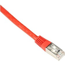 Black Box Cat6 250-MHz Shielded, Stranded Cable SSTP PIMF , PVC, Red, 2-ft.