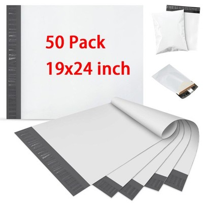 50 Large Poly Mailer 19X24 Mailing Shipping Envelope Self Sealing Plastic Bags