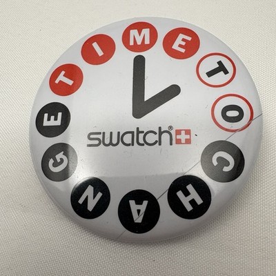 Swatch ''Time To Change'' Pinback Button 2.25  Advertising Promo