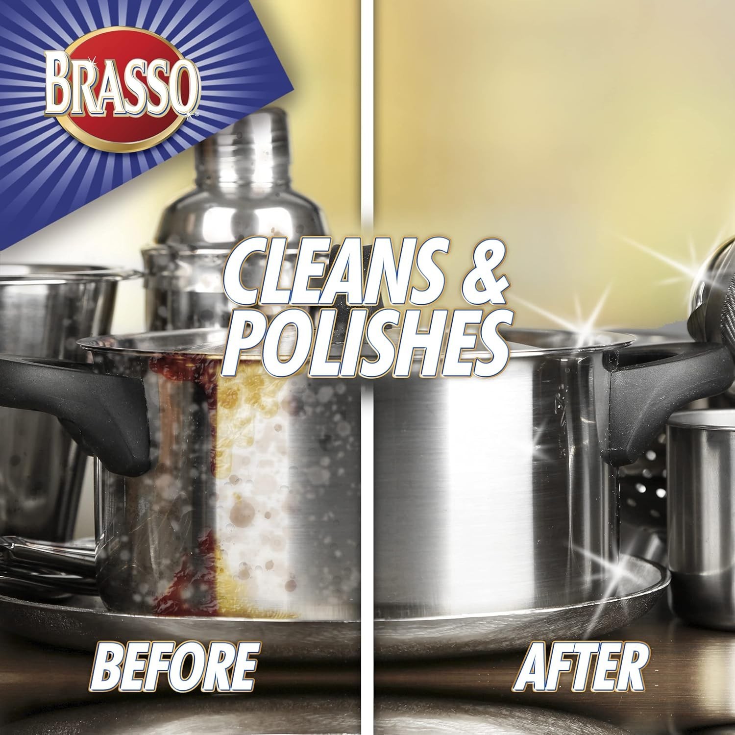 Brasso Metal Polish Silver 8 oz For Metal Cleaning
