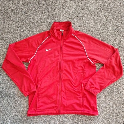 Nike DRI-FIT Retro Full Zip Medium Weight Jogging Track Jacket Men's Medium Red