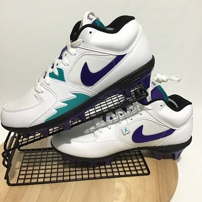 Nike Air Jordan Stadium 90 Football Cleat Men's 9.5 White Grape