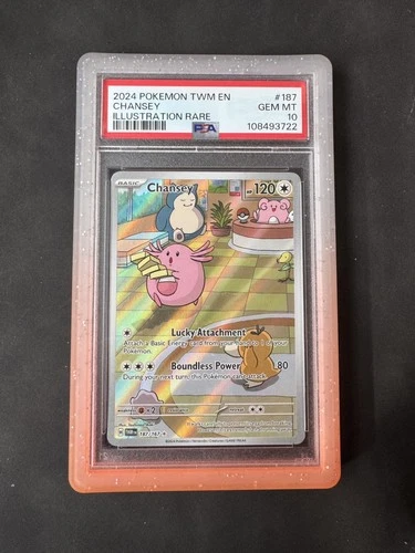 Pokémon TCG Chansey Illustration Twilight Masquerade Card 187/167 PSA 10