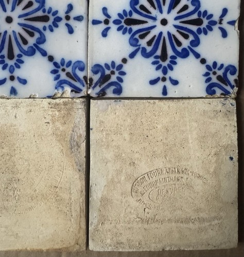 FRANCIA AZULEJOS ANTIGUOS - PAS DE CALAIS - DESVRES - 16 - FLIESENSET um 1870 - Bild 3 von 3