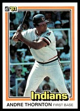 Andre Thornton 1981 Donruss #198 Indians MLB READ FREE SHIPPING AutographDen