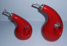 Rachel Ray EVOO and VINEGAR 24 & 13 Ounce Stoneware Bottles 53253 Set Red NEW