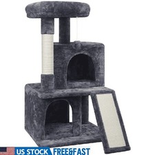 Cozy Multi-Level Cat Tree W/ Dual Condos  Scratching Posts Indoor Cats New