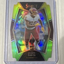 Panini 2021 Select Premier Level Prizm Rookie Jamin Davis #187 Washington NFL