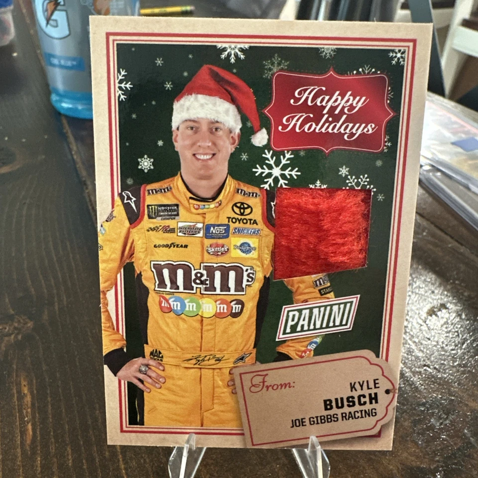 2017 Panini Black Friday - Happy Holidays Santa Hat Relics Kyle Busch #HH-KYB - Image 2 of 3