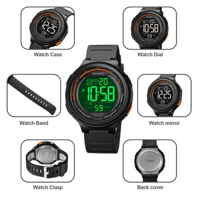  Digitaluhr Für Männer Frauen| 50 M WR Auf| Backlight Wrist Uhren| 1/100 Is