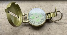 vintage gold-colored Engineer Directional Compass with case