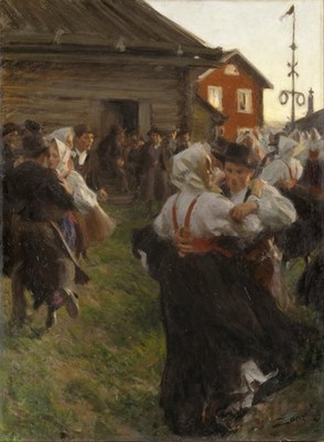 Anders Zorn Midsummer Dance 1897 Vintage Art Photo Reprint Wall Art