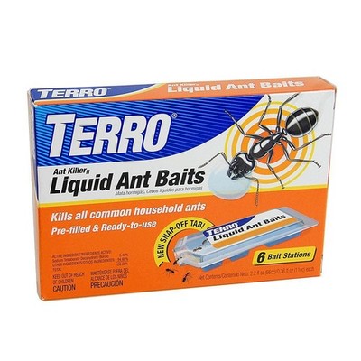 TERRO Liquid Ant Killer Bait Outdoor Indoor Tray Traps Ready To Use T300 6PK NEW
