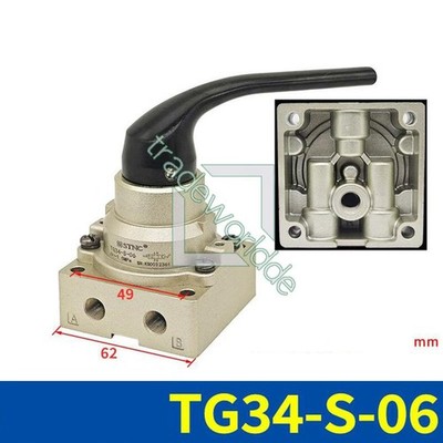 1PC NEW STNC Three position four-way manual rotary valve TG34-S-06