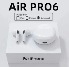 AIR PRO 6 Wireless Bluetooth Earbuds w/ Button Control and Noise Cancellation 