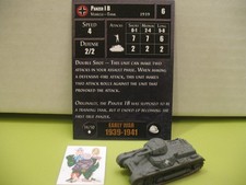  Axis  Allies Miniatures EARLY WAR Panzer I B with card 34/50 