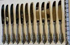 12 Wallace Grand Baroque Dinner Knives Sterling Silver Handle 9 3/4" No Monogram