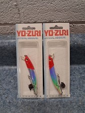 2 Vintage Yo Zuri Crystal Minnow F6 Size 3 5/8" 1/4oz Floating Yo-zuri Minnow