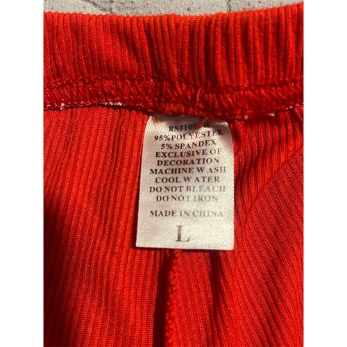 Love to Sleep Pajama Set 2 Piece Womens Size Large Red Black Cami Capri Bottoms - Picture 9 of 14