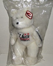 Dale Earnhardt NASCAR 7 Time Winston Cup Champion 14" White Teddy Bear NWT NEW