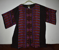 Bob Mackie Wearable Art Top Silk Boho L
