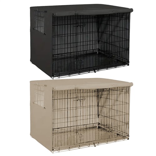 Dog Pet Cage Crate Cover Oxford Dog Kennel Cover Windproof Pet Crate Cover