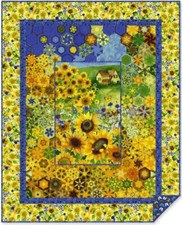 Clothworks Sunny Fields Hexified Panel Quilt ...