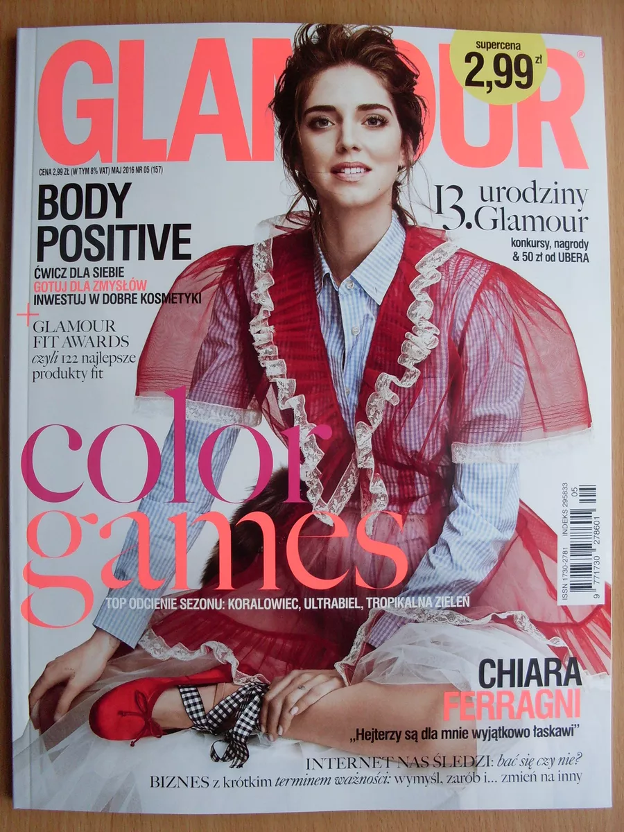 GLAMOUR Poland 5 2016 MAY 2016 CHIARA FERRAGNI in. Lana Del Rey
