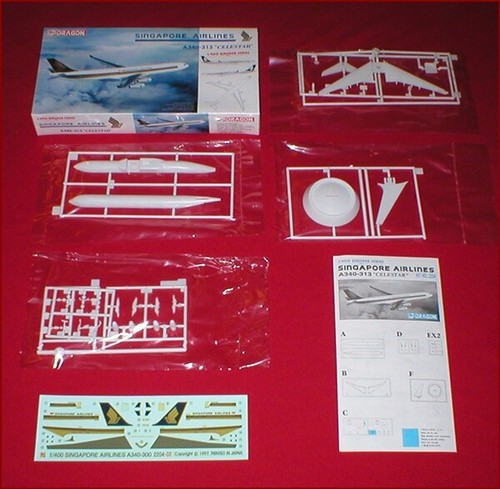 Dragon Singapore Airlines A340-313 Celestar 1/400 Model Kit NEW IN BOX - Picture 2 of 2