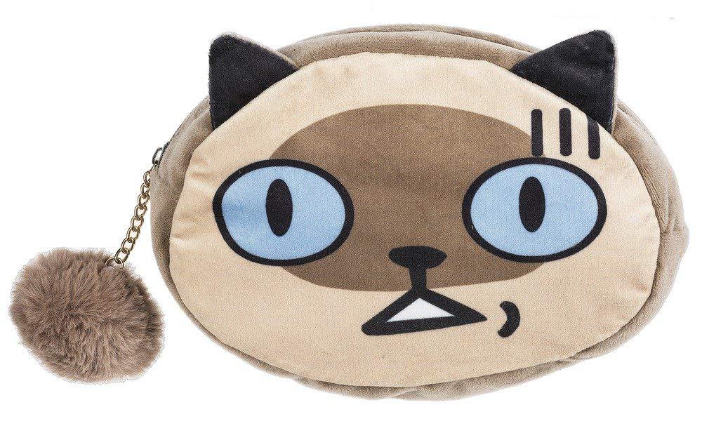 Косметичка-футляр Ganz Pet Lovers с помпонами на молнии - Кошка Коричневый кот 2290₽