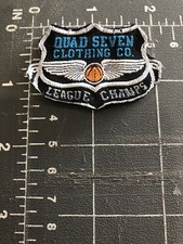 Quad Seven 7 Clothing Co. Basketball League Champs Logo Patch Shield Champions
