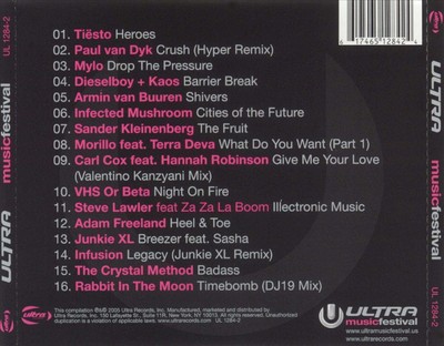 VARIOUS ARTISTS ULTRA MUSIC FESTIVAL 01 NEW CD