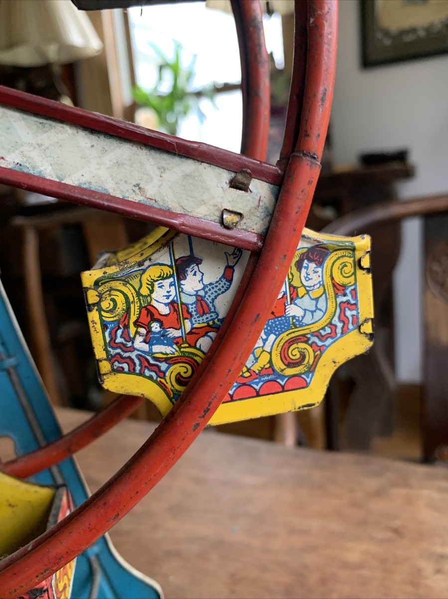 Ohio Art Co Vintage Tin Ferris Wheel Toy In Working Condition