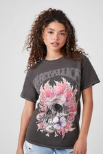 METALLICA WOMENS GRAPHIC T SHIRT WITH DETAIL WORK
