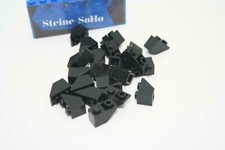 Lego (c) 20x Dachstein 2x1 - Slope 45grad negativ - 3665 - schwarz- slope black
