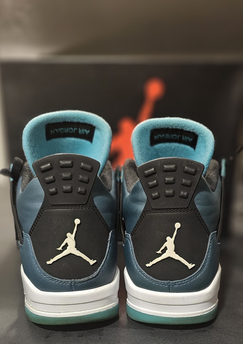 NIKE AIR JORDAN 4 RETRO 30th TEAL WHITE BLACK RETRO SIZE MEN'S