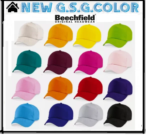 BEECHFIELD Chapeau Homme Femme Casquette Originale 5 Panneaux 100% Coton (Twill)