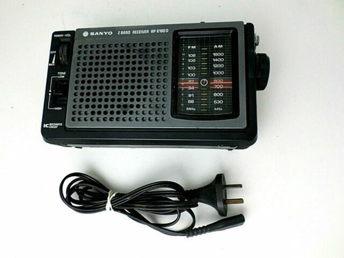 Sanyo RP 6160 A Band Receiver AM/FM Radio W/ A/C Cord TESTED WORKS
