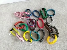 Paracord Bracelet Lot Of 20 Various Colors