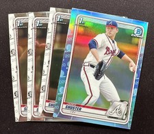 Jared Shuster Rookie 2020 Bowman Chrome Sky Blue 1st Refractor + Base Lot #BD-16