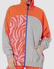  232 Adidas by Stella McCartney Women Orange Sportswear Track Top Jacket Size XS