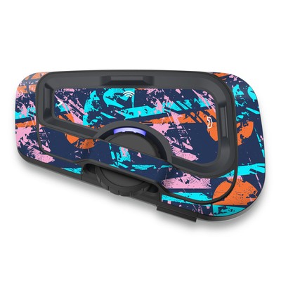 For CARDO Freecom 4X 2X Protective Headset Decal Sticker x2 Colorful Splatter