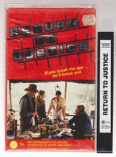 RARE VHS Video Tape RETURN TO JUSTICE Big Box Ex-Rental Clamshell Reel Time Aus
