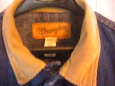 Vintage Wrangler Authentic Western Jacket Wool Lining SZ.46 Denim