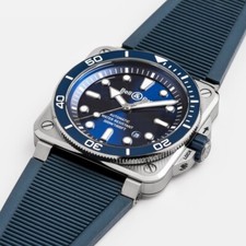 Bell & Ross BR 03 Diver Blue Dial 42mm Men's Watch BR03A-D-BLU-ST/SRB 4